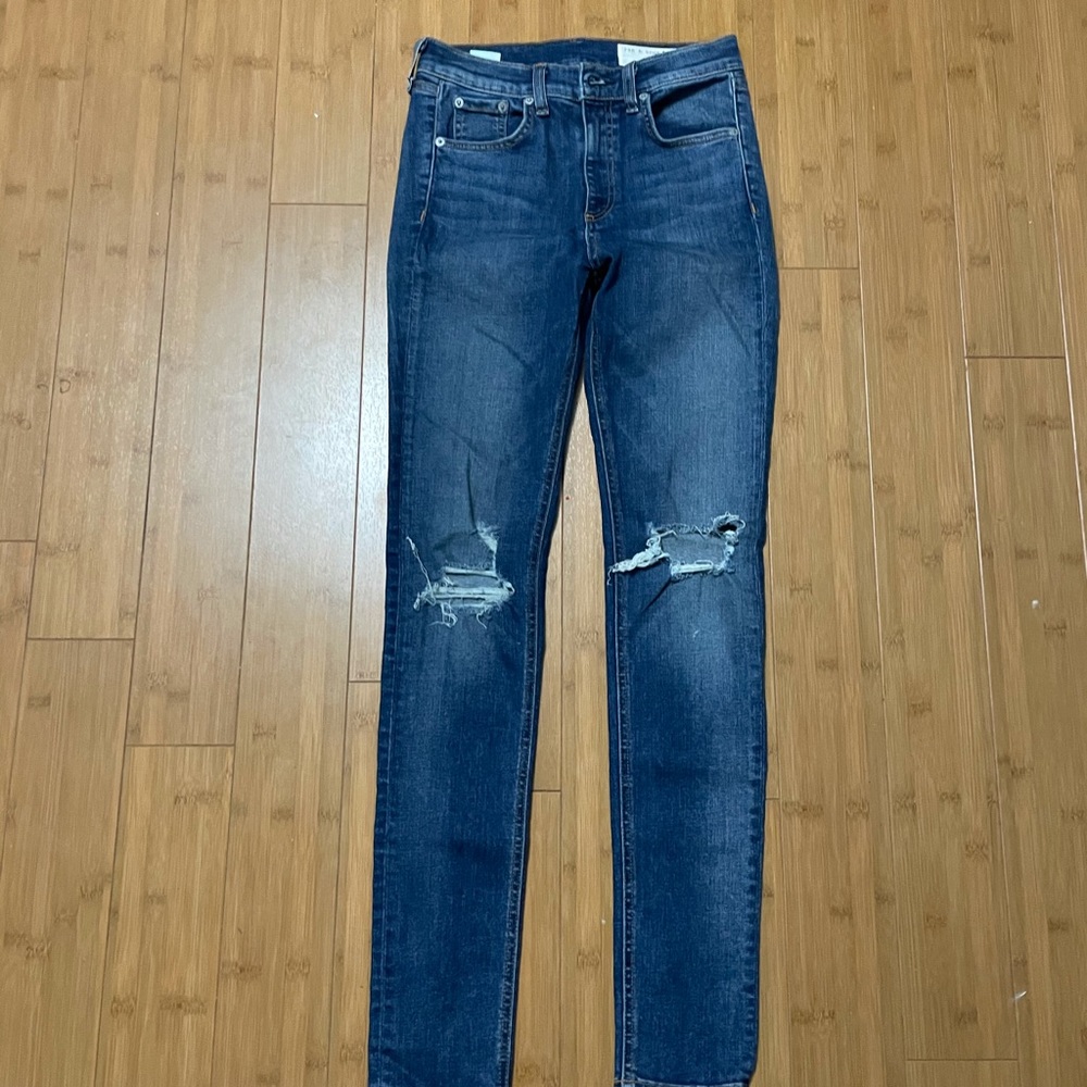 Rag and bone jeans! Skinny with holes